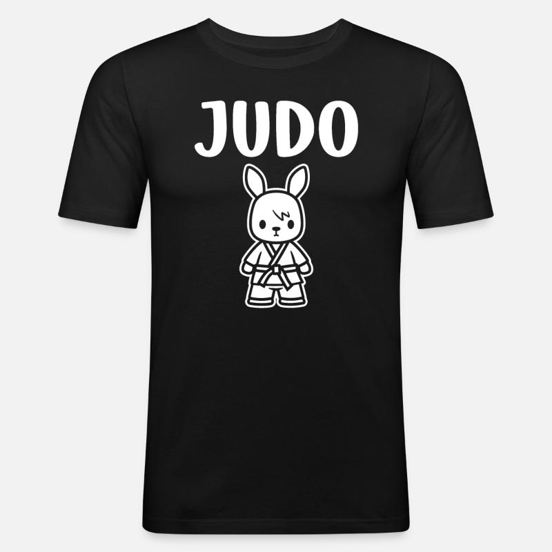 Judo - Männer Slim Fit T-Shirt - Schwarz