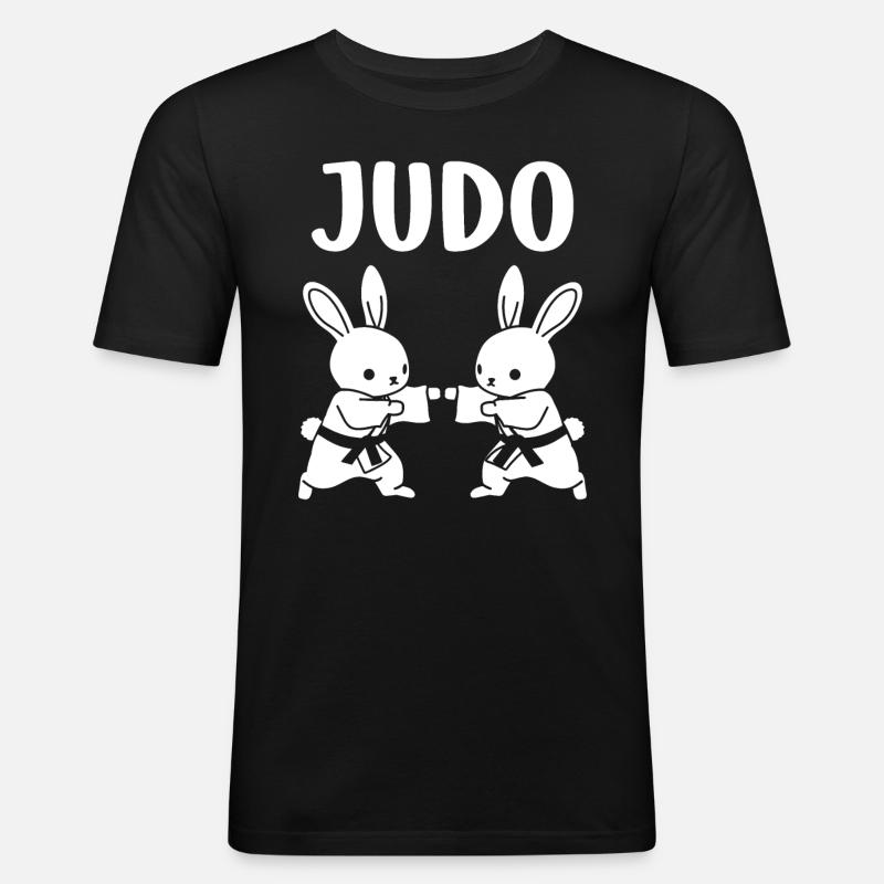 Judo - Männer Slim Fit T-Shirt - Schwarz
