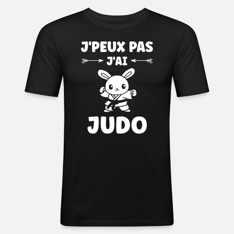 Judo - Männer Slim Fit T-Shirt - Schwarz