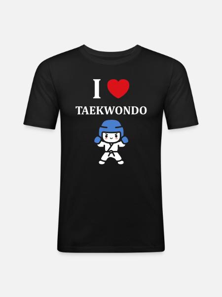 Taekwondo - Men's Slim Fit T-Shirt - black