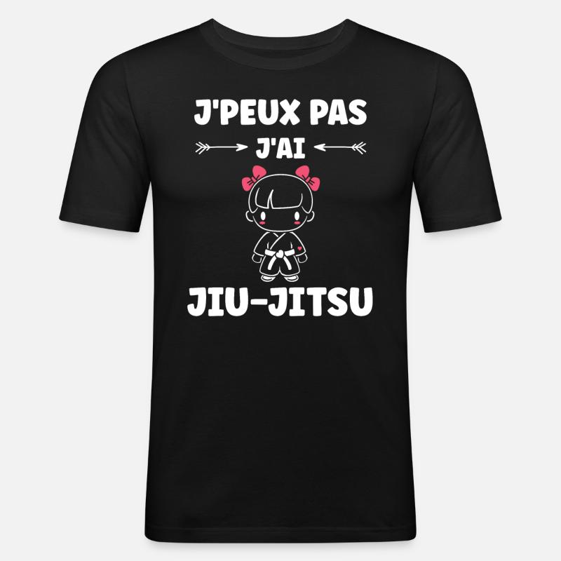 Jiu Jitsu - Männer Slim Fit T-Shirt - Schwarz