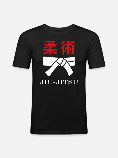 Jiu Jitsu - Männer Slim Fit T-Shirt - Schwarz