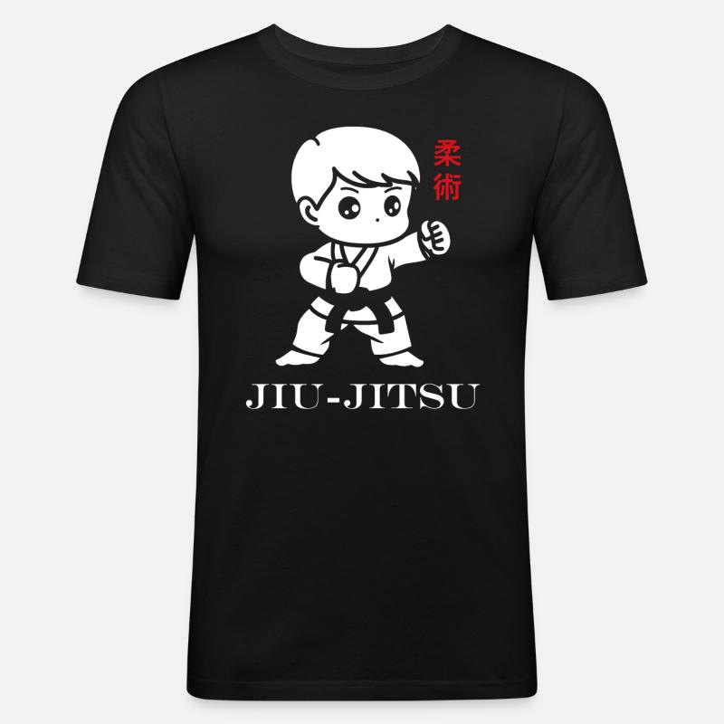 Jiu Jitsu - Männer Slim Fit T-Shirt - Schwarz