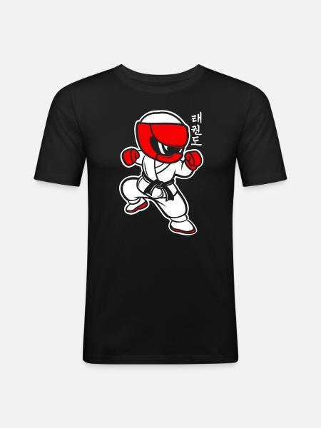 Taekwondo - Men's Slim Fit T-Shirt - black