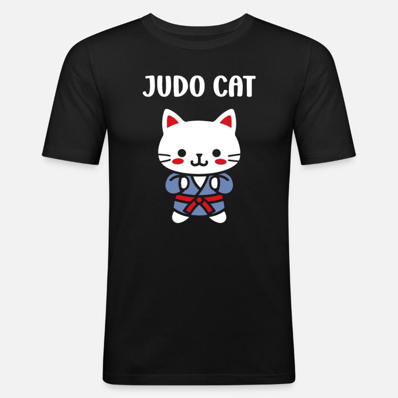 Judo - Männer Slim Fit T-Shirt - Schwarz