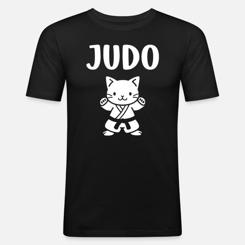 Judo - Männer Slim Fit T-Shirt - Schwarz