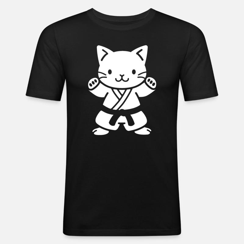 Judo - Männer Slim Fit T-Shirt - Schwarz