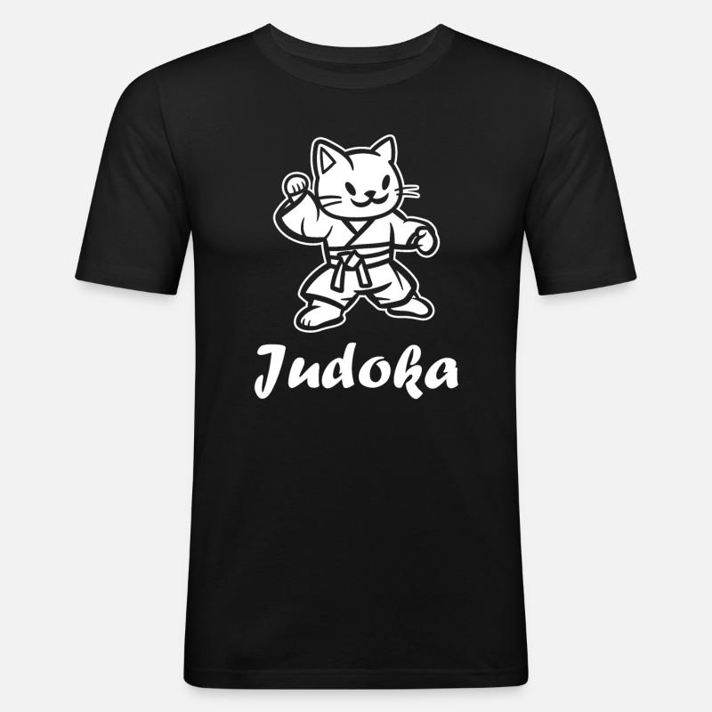 Judo - Männer Slim Fit T-Shirt - Schwarz