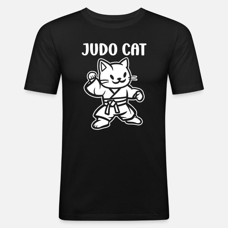 Judo - Männer Slim Fit T-Shirt - Schwarz