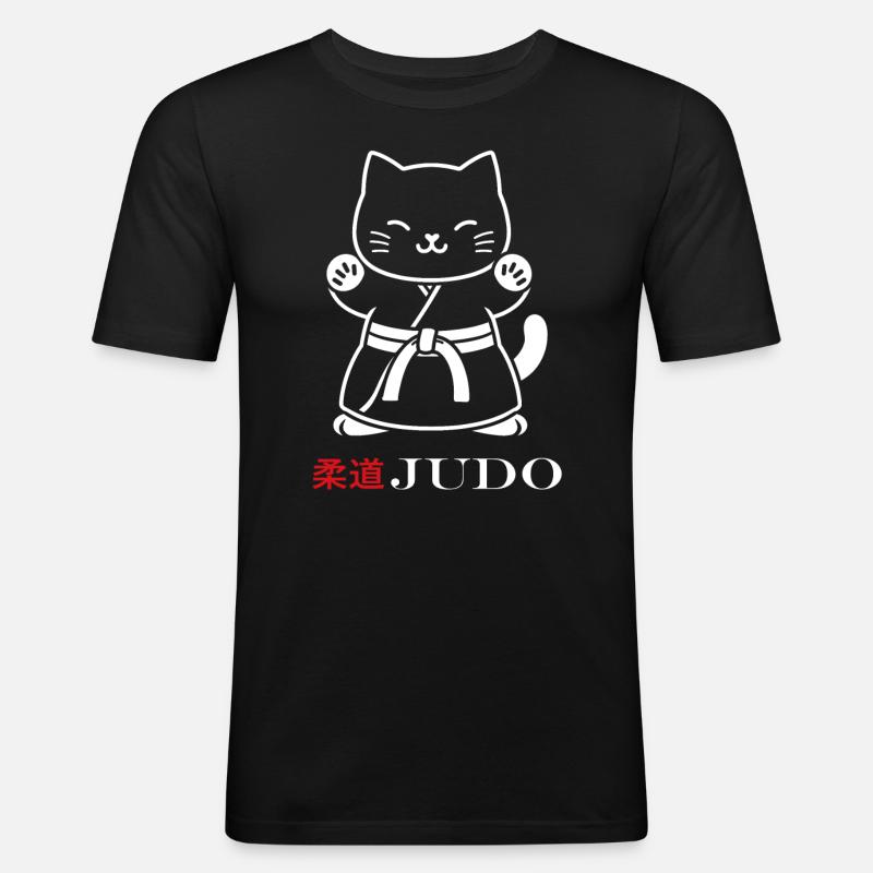 Judo - Männer Slim Fit T-Shirt - Schwarz