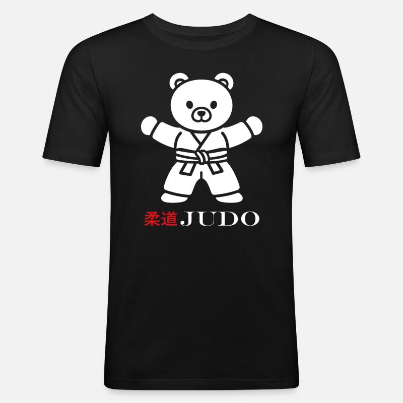 Judo - Männer Slim Fit T-Shirt - Schwarz