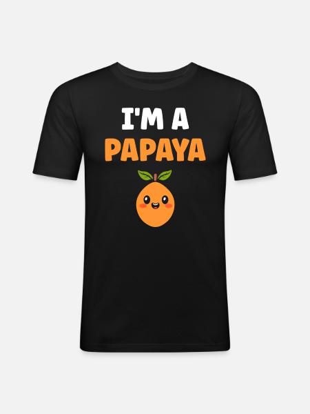 Papaya - Men's Slim Fit T-Shirt - black