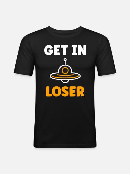 flying saucer - Men's Slim Fit T-Shirt - black