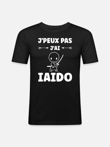 iaido - T-shirt près du corps Homme - noir
