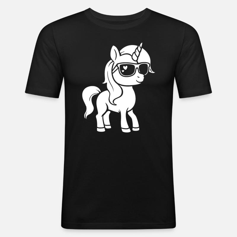 Pony - Männer Slim Fit T-Shirt - Schwarz
