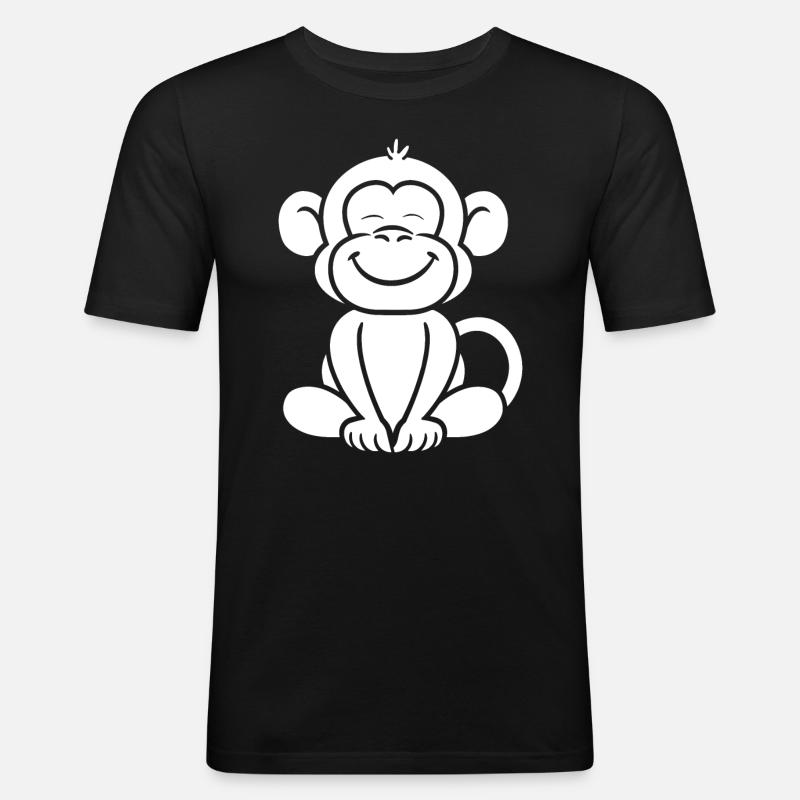 Baboon monkey - Men's Slim Fit T-Shirt - black