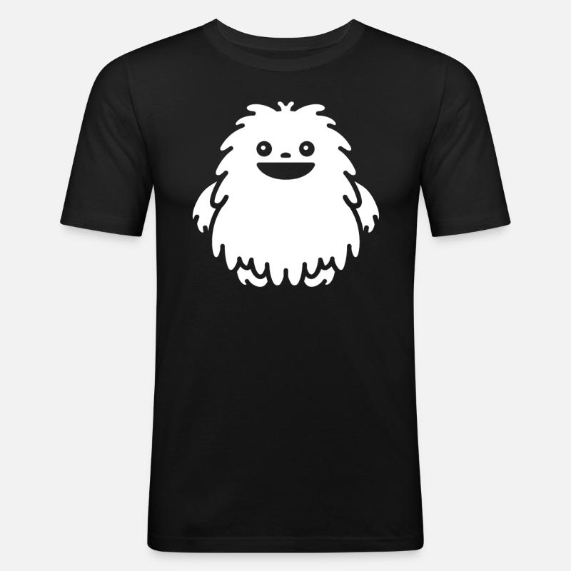 Yeti - Männer Slim Fit T-Shirt - Schwarz