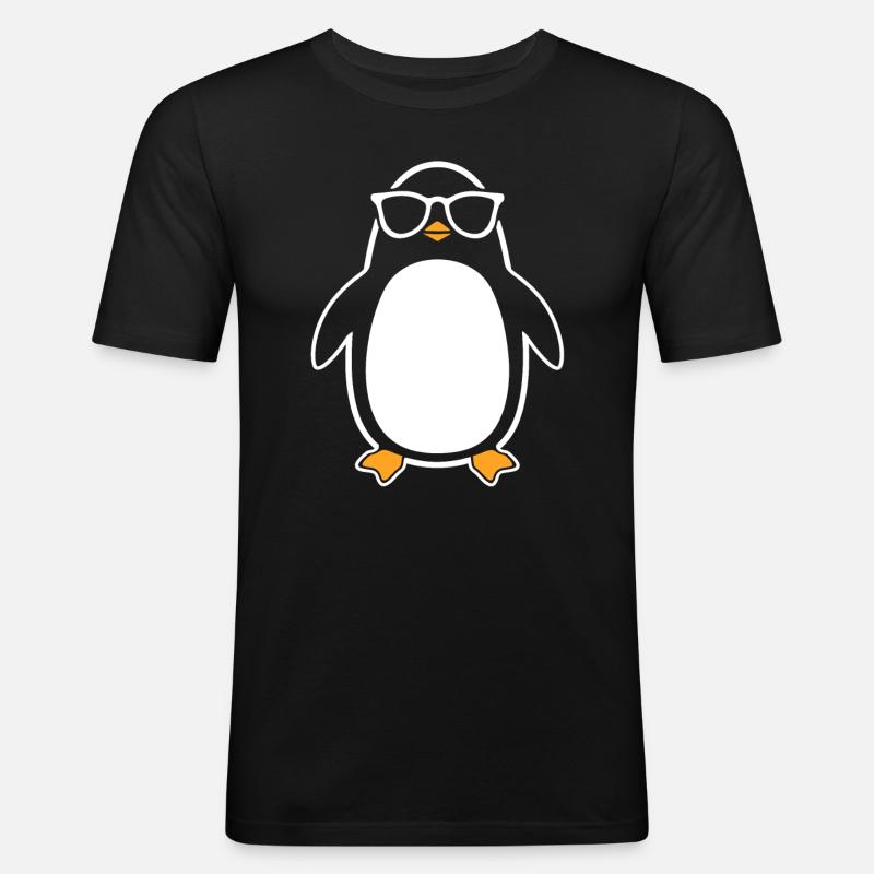 Pinguin - Männer Slim Fit T-Shirt - Schwarz