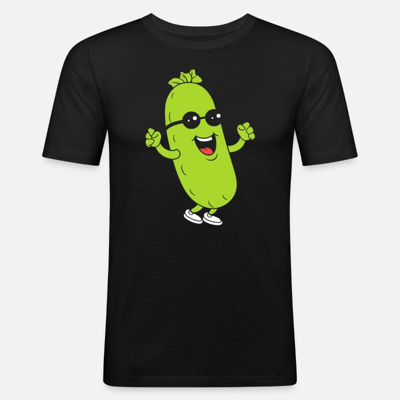 Zucchini - Männer Slim Fit T-Shirt - Schwarz
