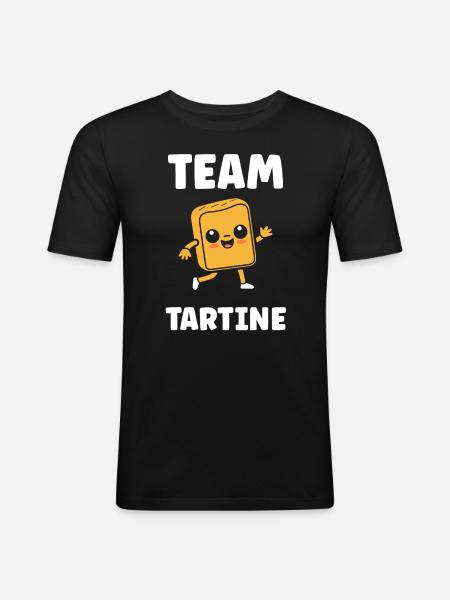 Tartine - T-shirt près du corps Homme - noir