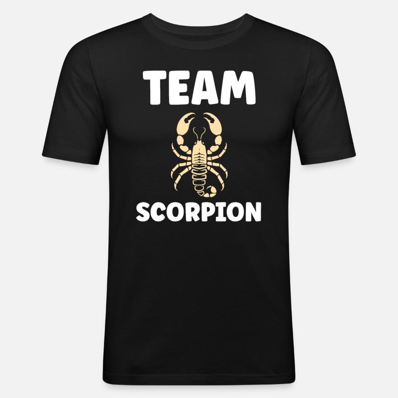 Skorpion - Männer Slim Fit T-Shirt - Schwarz