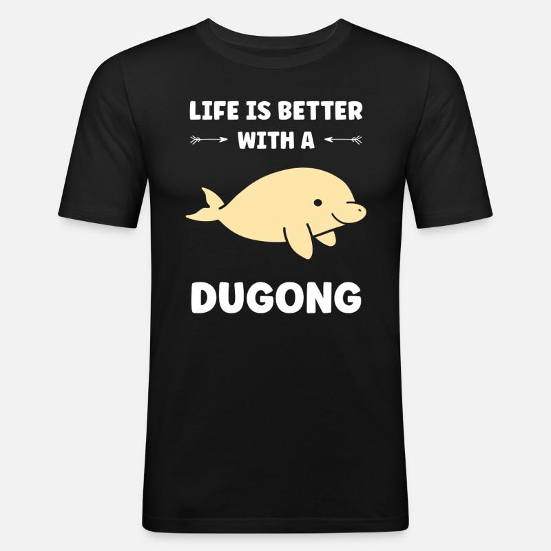 Dugong - Männer Slim Fit T-Shirt - Schwarz
