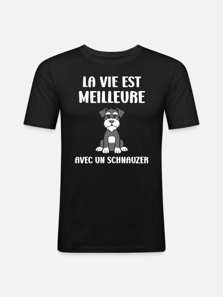 Schnauzer - Men's Slim Fit T-Shirt - black