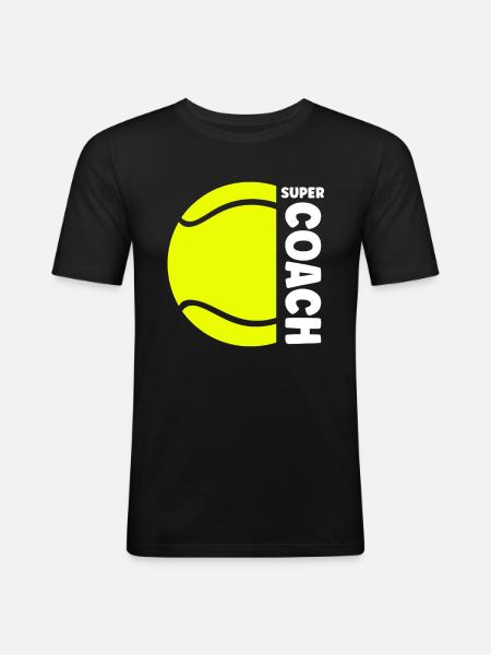 Tennis Coach - Men's Slim Fit T-Shirt - black