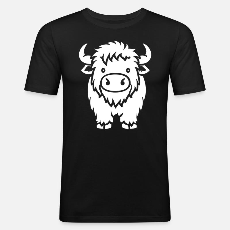 Büffel - Männer Slim Fit T-Shirt - Schwarz