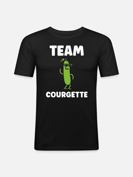 Zucchini Humor - Men's Slim Fit T-Shirt - black