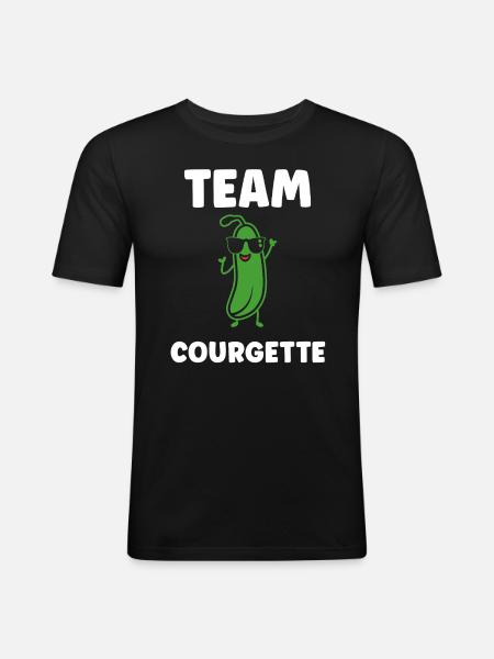 Zucchini Humor - Men's Slim Fit T-Shirt - black