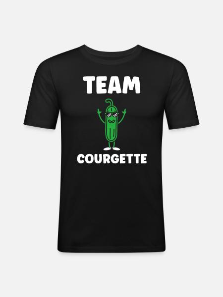 Zucchini Humor - Men's Slim Fit T-Shirt - black