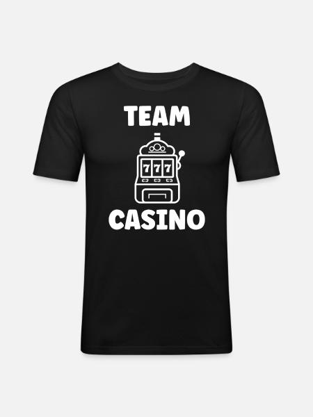 Kasino - Männer Slim Fit T-Shirt - Schwarz