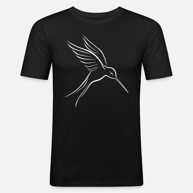 Kolibri - Männer Slim Fit T-Shirt - Schwarz