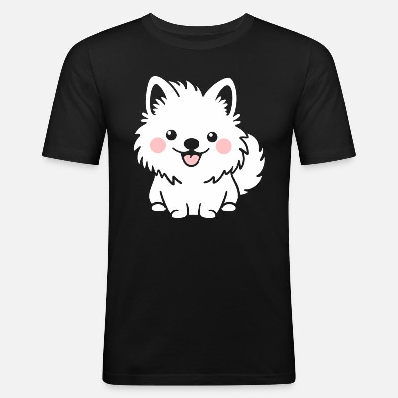 Pomsky - Männer Slim Fit T-Shirt - Schwarz