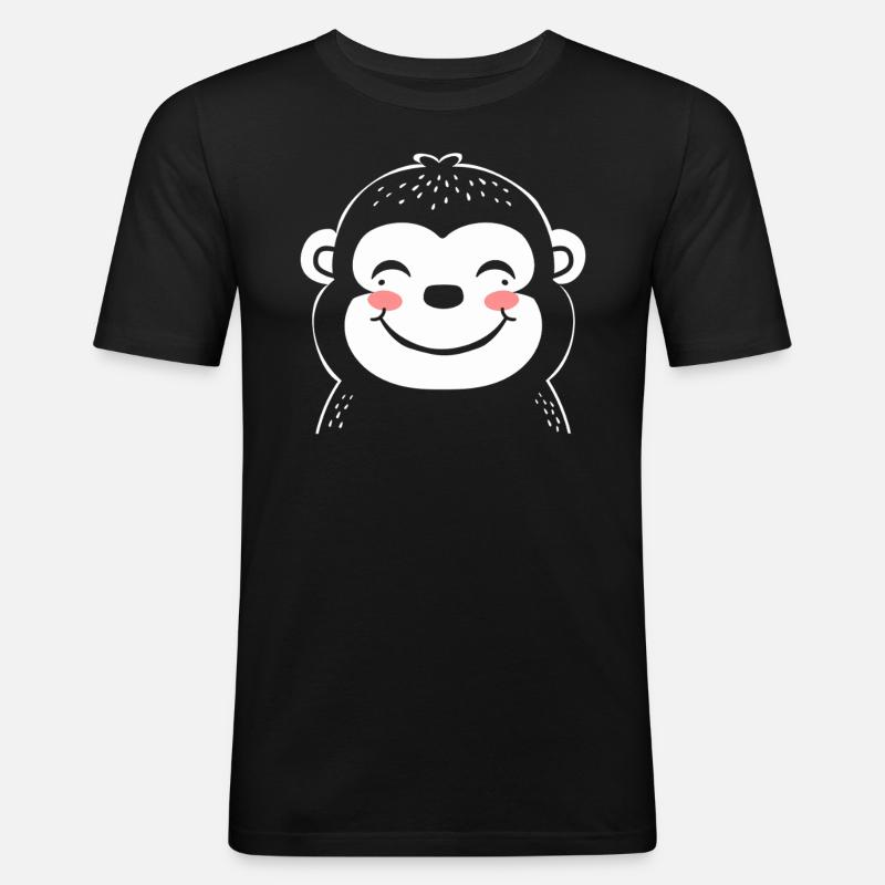 Gorilla - Männer Slim Fit T-Shirt - Schwarz