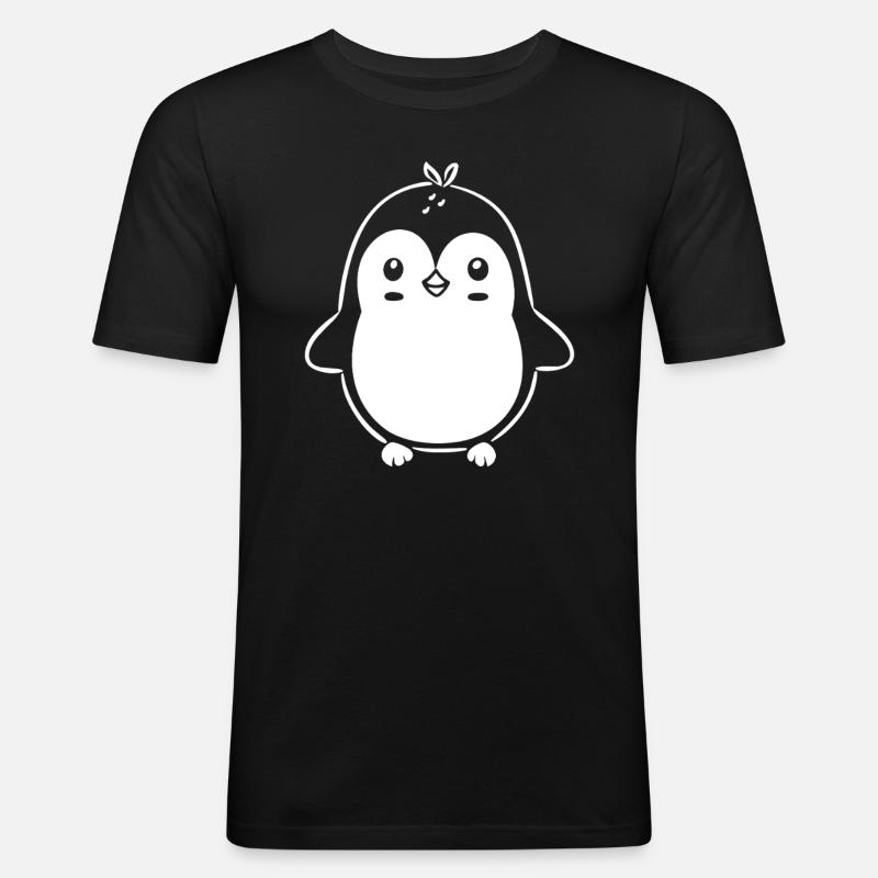 Pinguin - Männer Slim Fit T-Shirt - Schwarz