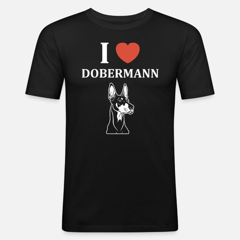 Dobermann - Men's Slim Fit T-Shirt - black