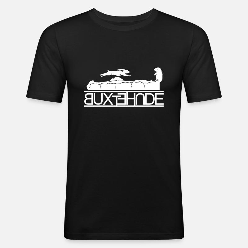 Buxtehude - Männer Slim Fit T-Shirt - Schwarz