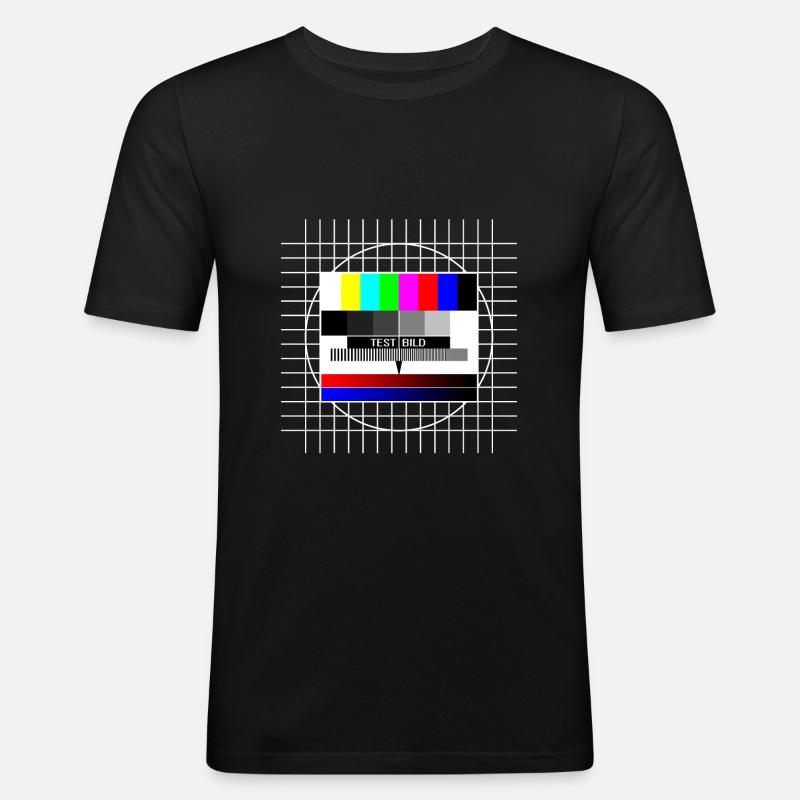 testbild - Männer Slim Fit T-Shirt - Schwarz