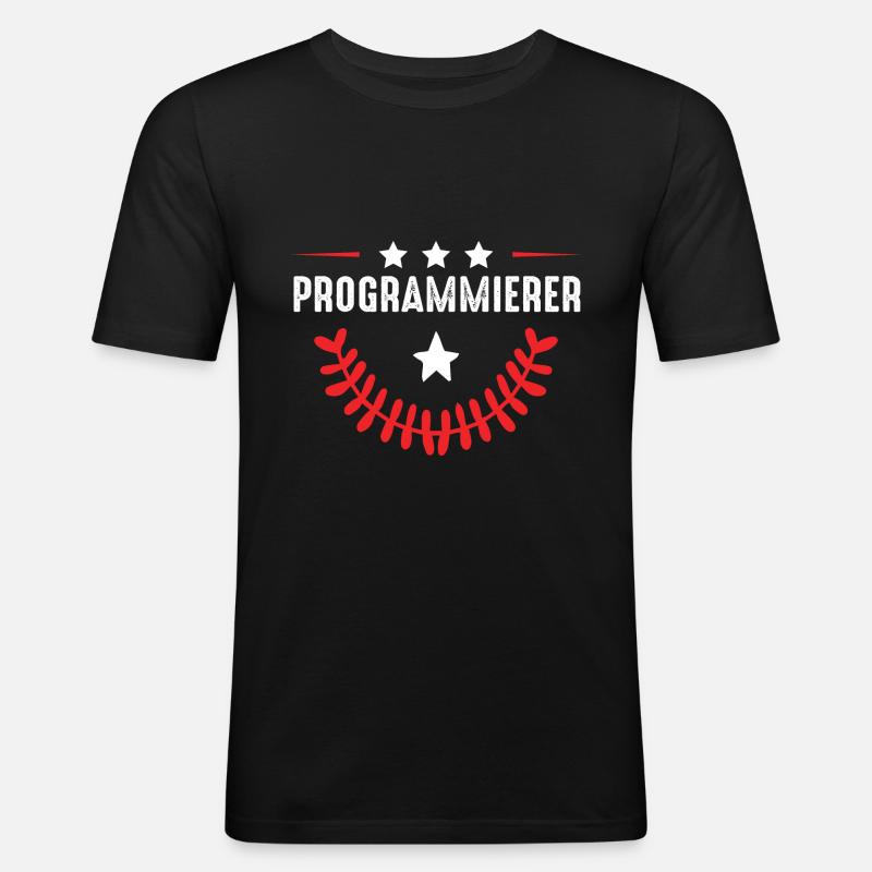 Programmierer Beruf - Männer Slim Fit T-Shirt - Schwarz