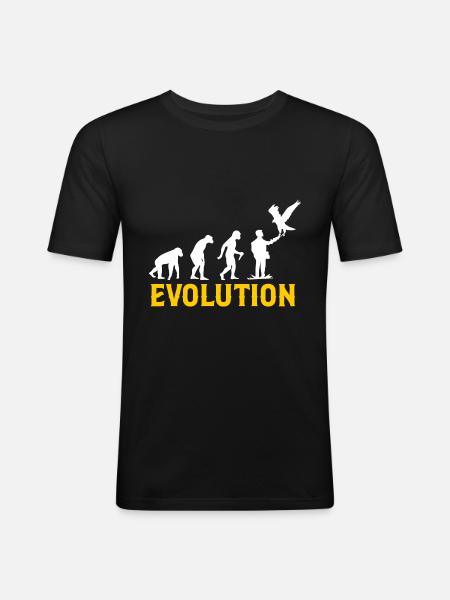 Falconry Ornithology Gift - Men's Slim Fit T-Shirt - black
