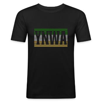 You Never Walk Alone - Celtic FC - Männer Slim Fit T-Shirt - Schwarz - Vorne - Nik (191cm)