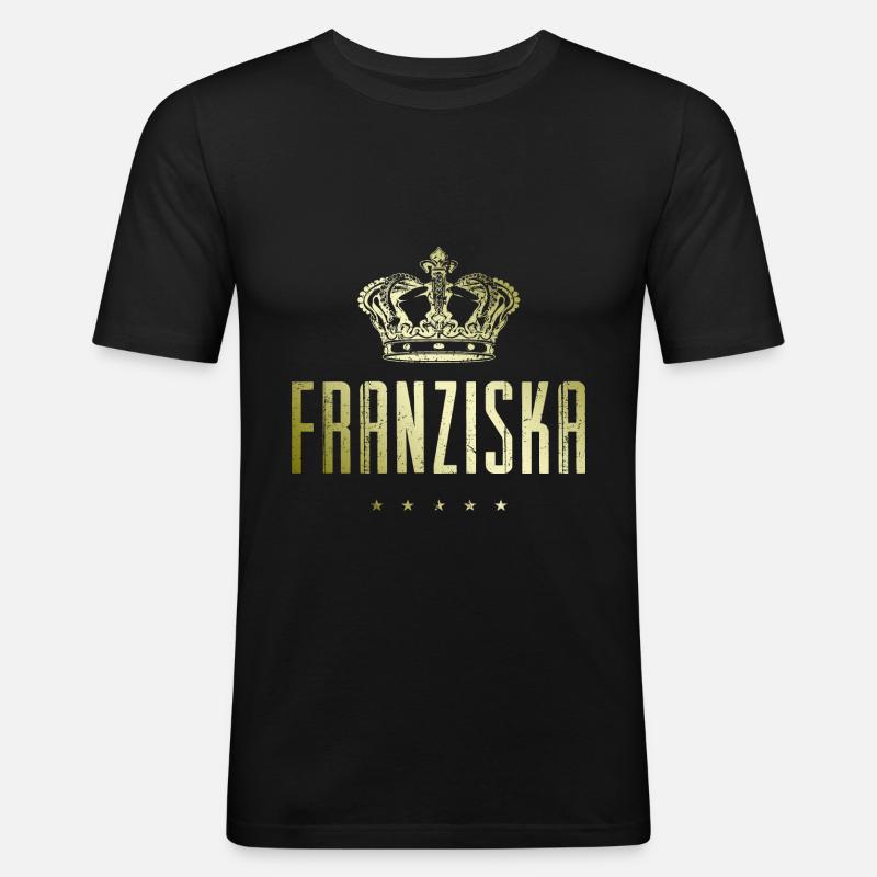 Franziska - Männer Slim Fit T-Shirt - Schwarz
