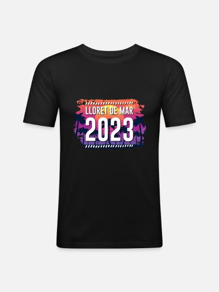 Lloret De Mar 2023 - Men's Slim Fit T-Shirt - black