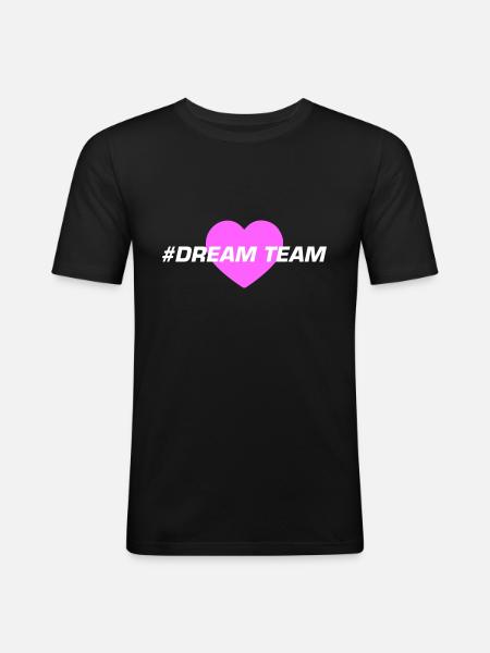 Dream Team Heart Love - Men's Slim Fit T-Shirt - black