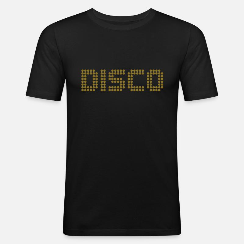 Disko - Männer Slim Fit T-Shirt - Schwarz