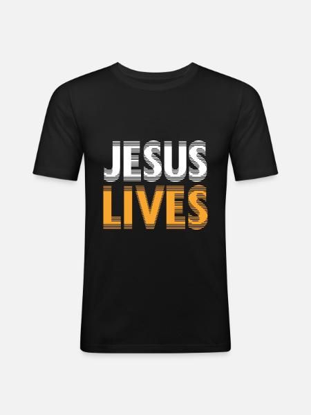 Jesus lives bible - Men's Slim Fit T-Shirt - black