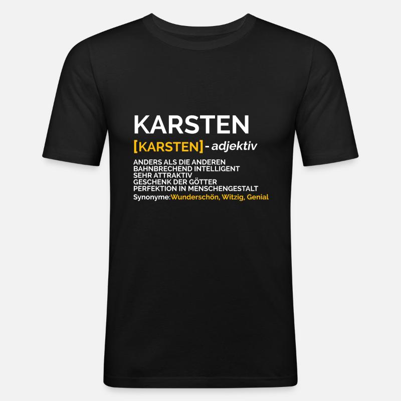Karsten - Männer Slim Fit T-Shirt - Schwarz