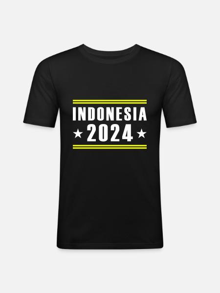 Indonesia 2024 - Men's Slim Fit T-Shirt - black